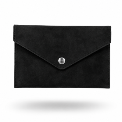 Luxury Suede Envelope Pouch — Premium Snap-Button Closure Packaging for Jewellery, Accessories & VIP Gifts